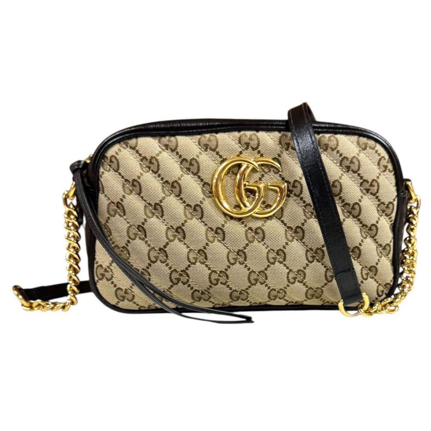 Gucci GG Marmont Shoulder Bag Canvas Black Second