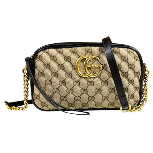 Gucci GG Marmont Shoulder Bag Canvas Black Second