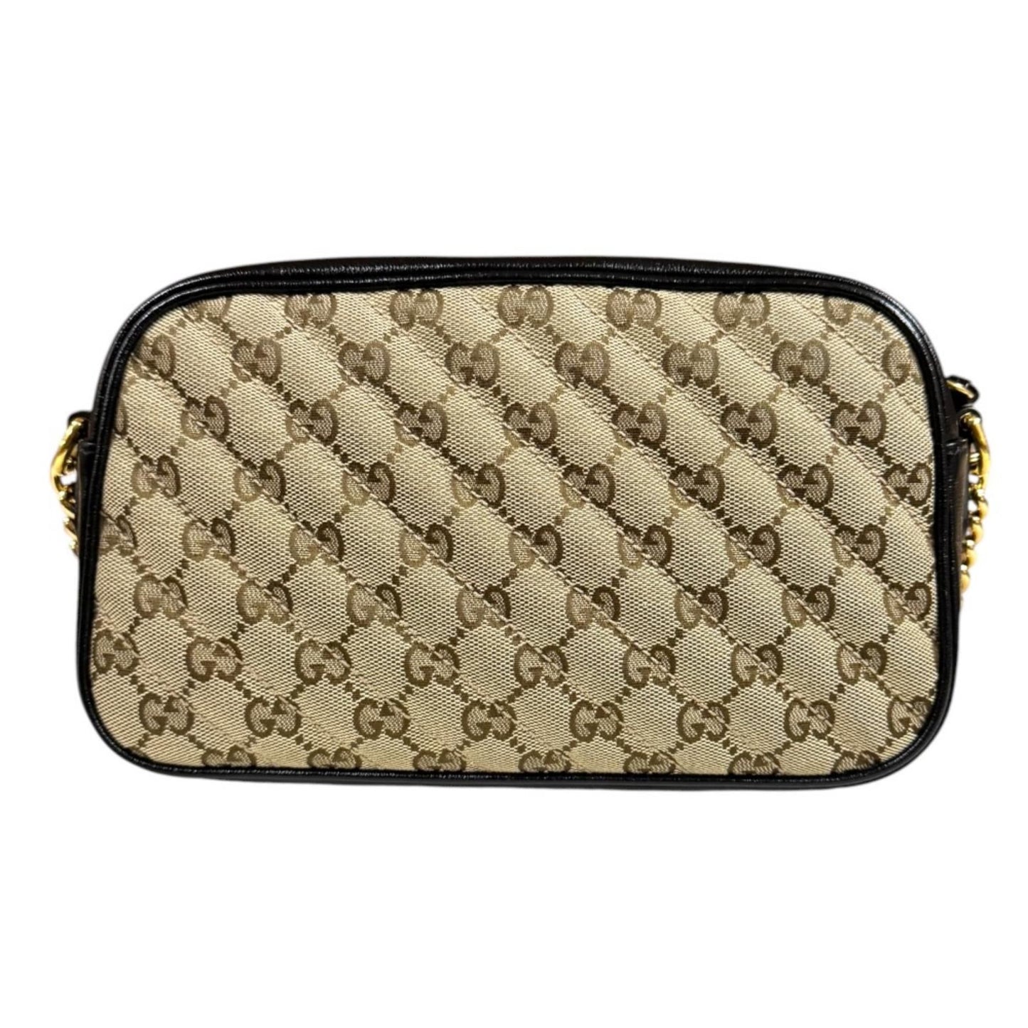 Gucci GG Marmont Shoulder Bag Canvas Black Second — view 3