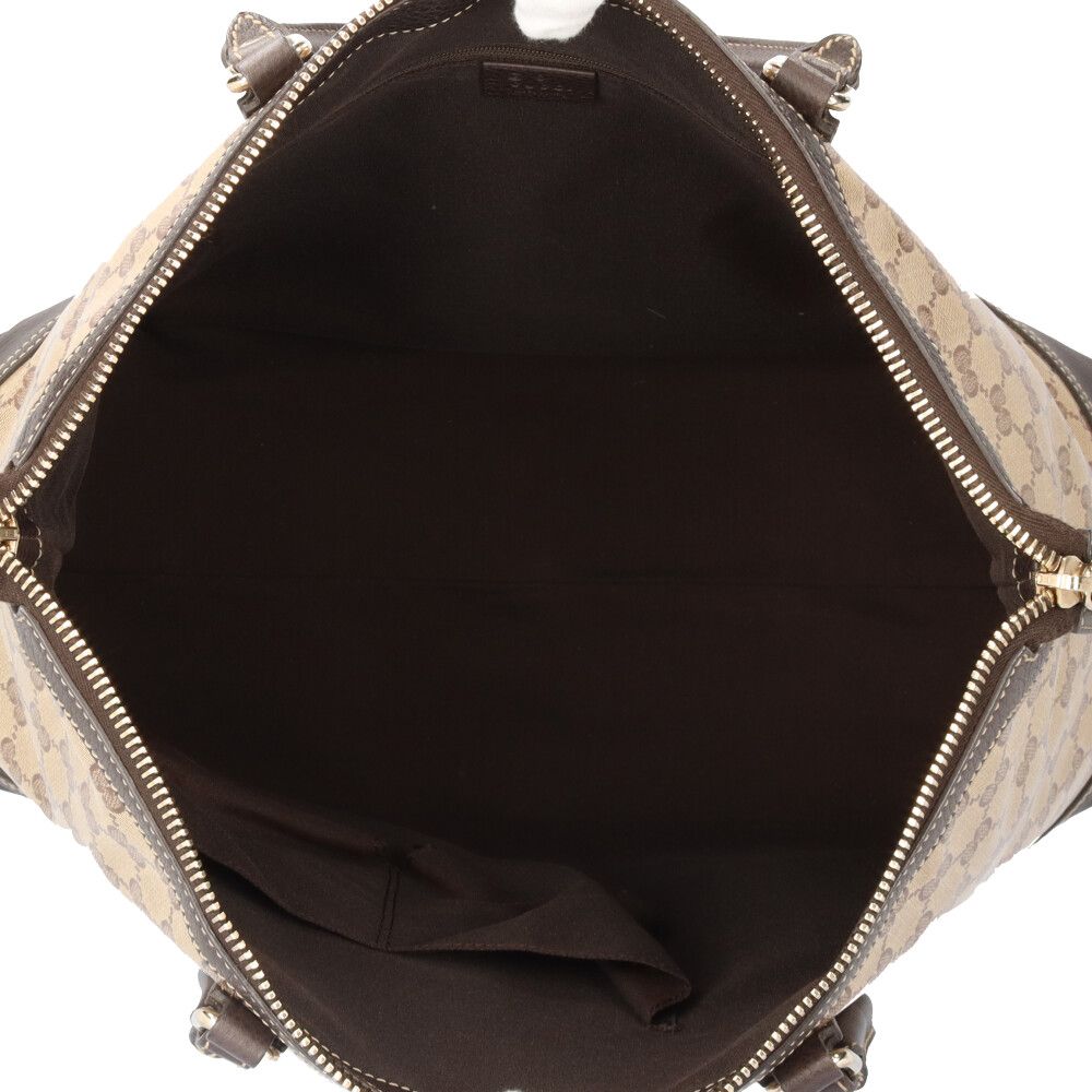 Gucci GG Crystal Tote Coatingcanvas Brown Second — view 6