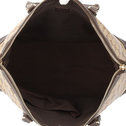 Gucci GG Crystal Tote Coatingcanvas Brown Second — view 6