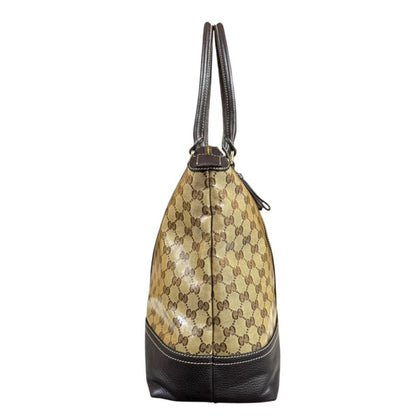 Gucci GG Crystal Tote Coatingcanvas Brown Second — view 3