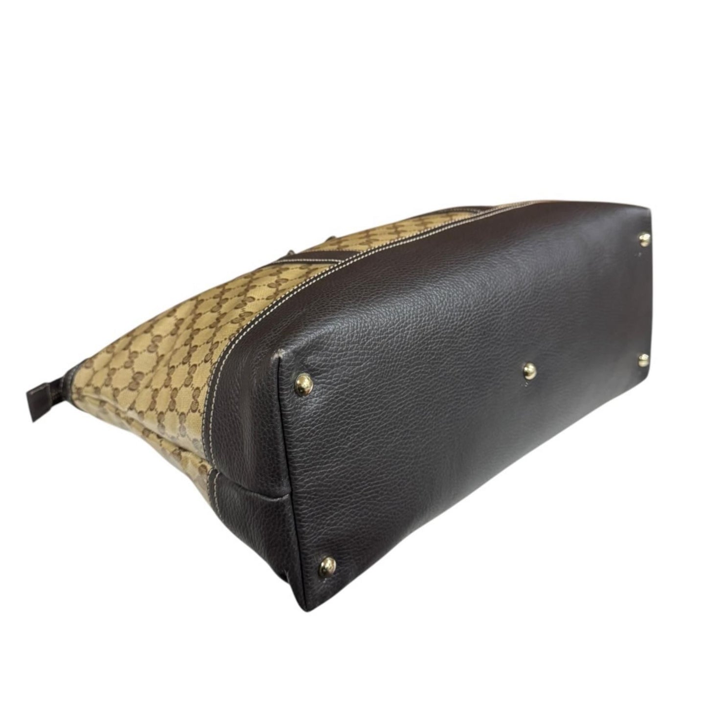 Gucci GG Crystal Tote Coatingcanvas Brown Second — view 4