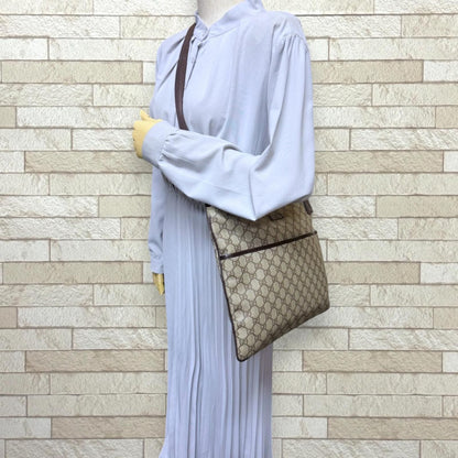Gucci GG Supreme Shoulder Bag Canvas Beige — view 2