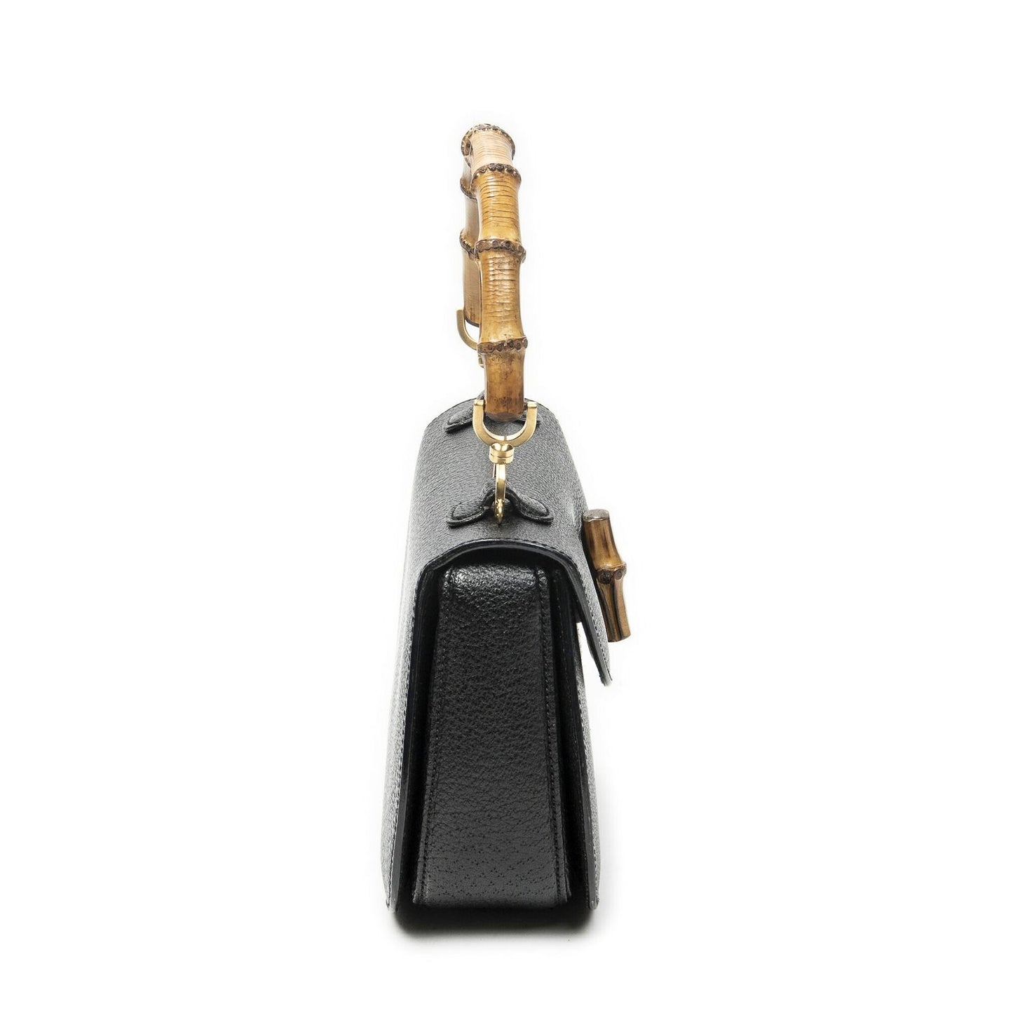 Gucci handle Flap Black Grain Calf Leather — view 4