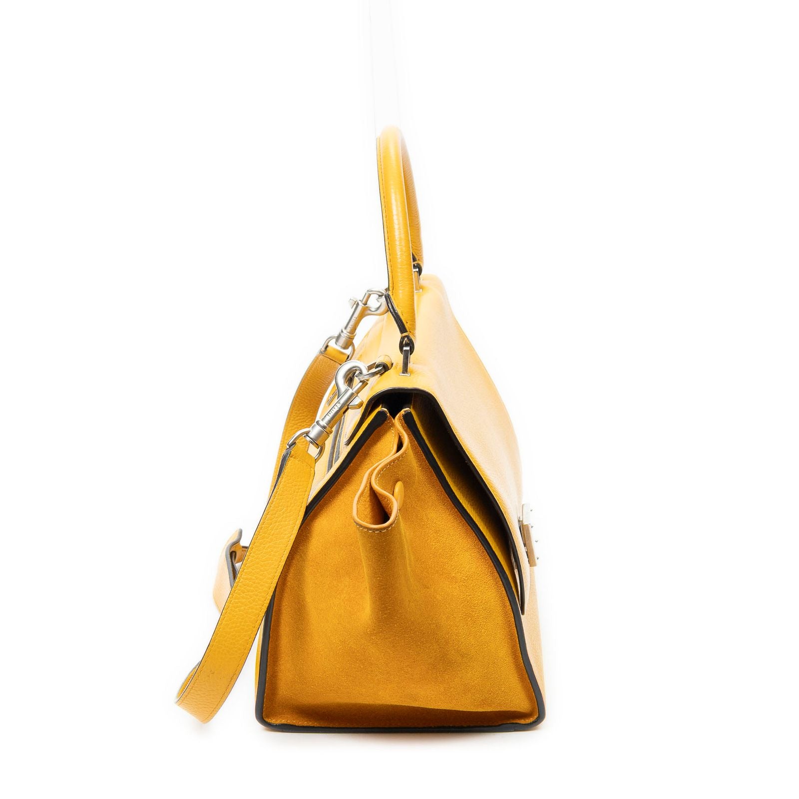 Celine yellow Grain Calf Leather Shoulder — view 4