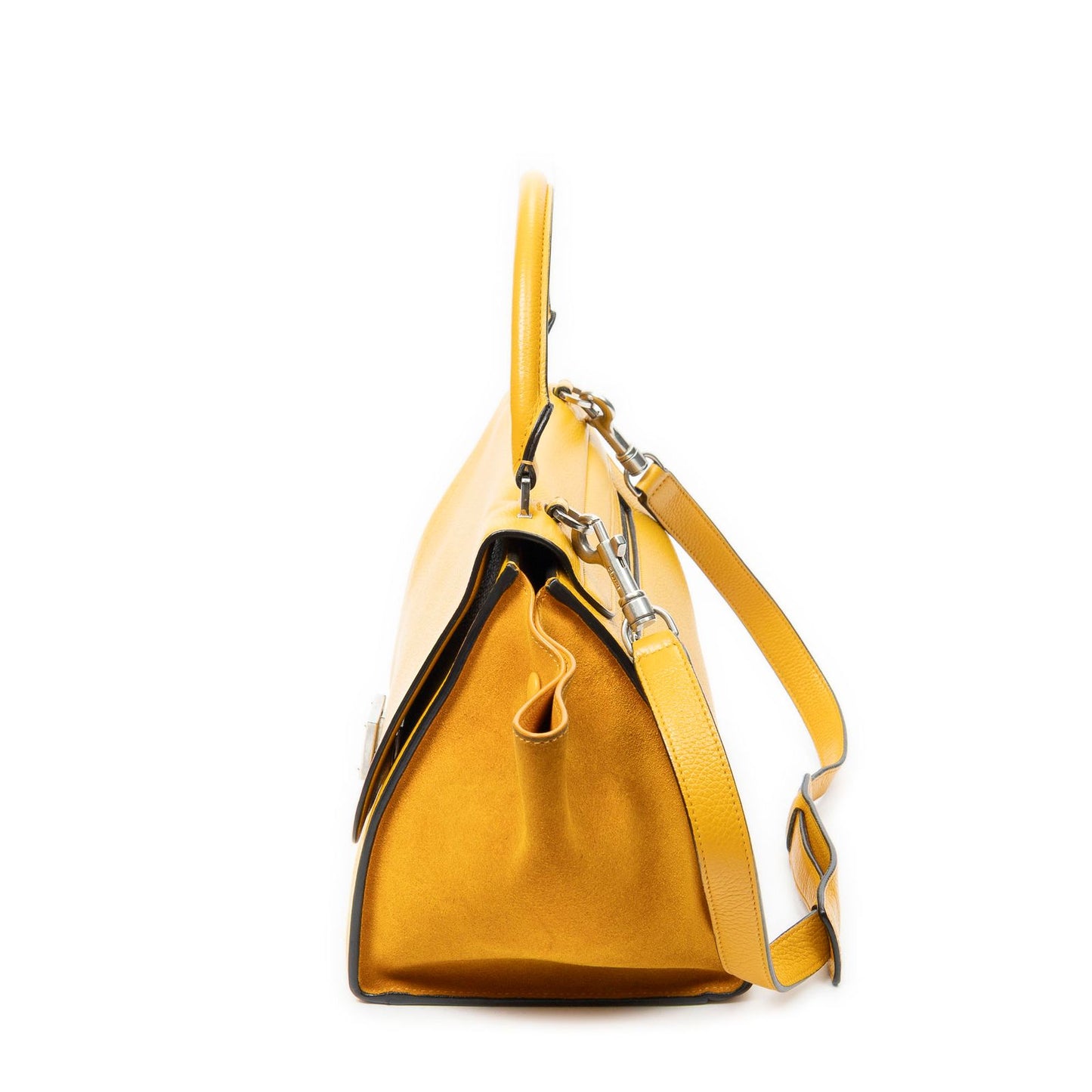 Celine yellow Grain Calf Leather Shoulder — view 3