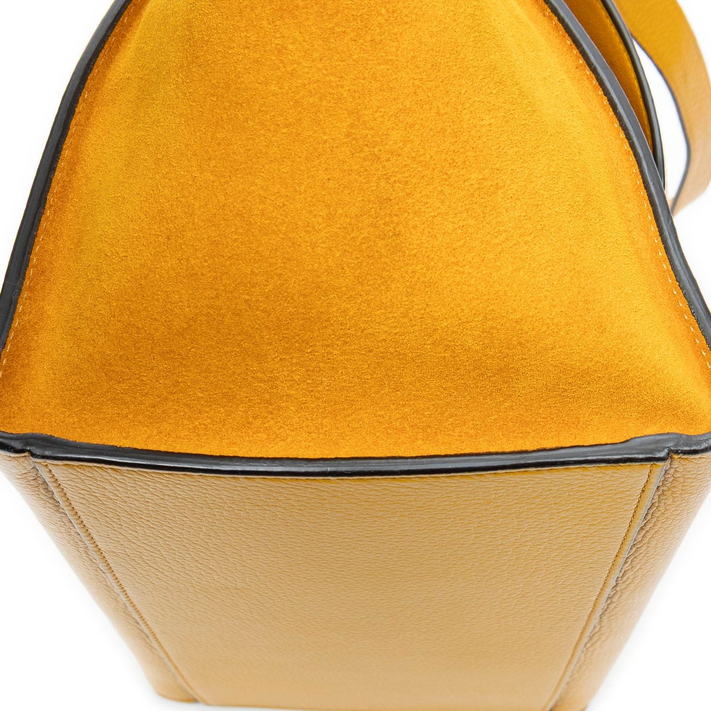 Celine yellow Grain Calf Leather Shoulder — view 8