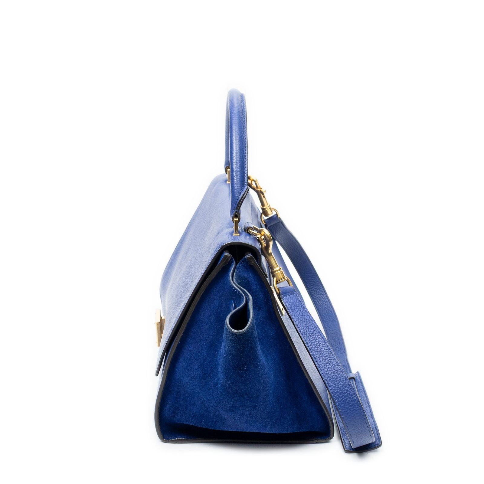 Celine Small blue Grain Calf Leather Shoulder — view 3