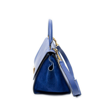 Celine Small blue Grain Calf Leather Shoulder — view 3