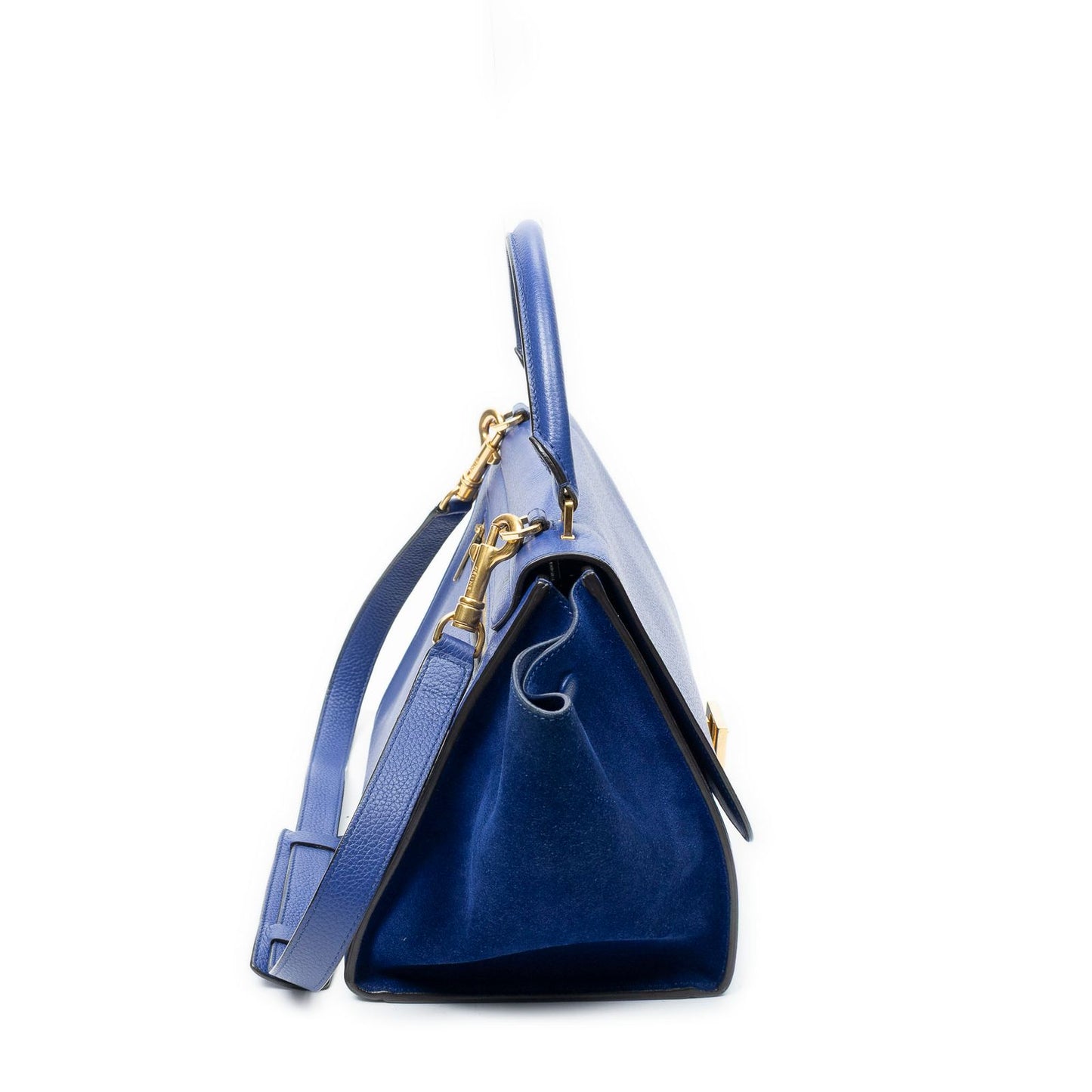 Celine Small blue Grain Calf Leather Shoulder — view 4