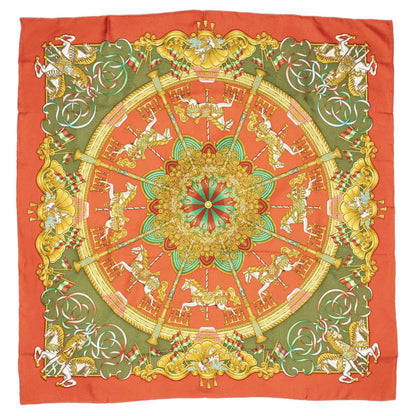 Hermes Scarf Red Green 100% Jacquardsilk — view 2