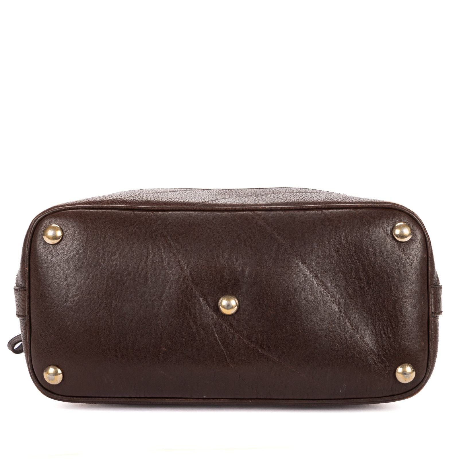 Gucci Charm Dome Tote Beige Darkbrown GG Canvas — view 6