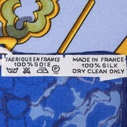 Hermes Scarf Navy Green 100% Twillsilk — view 5