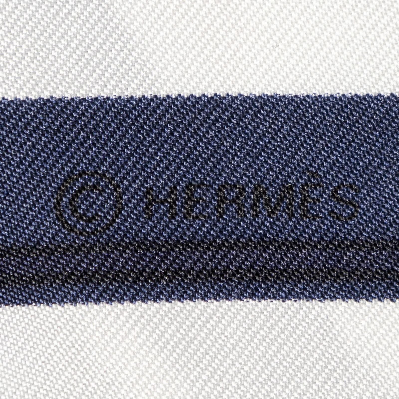 Hermes Scarf Navy White Gold 100% Twillsilk — view 4