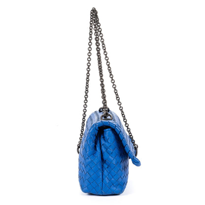 Bottega Veneta Ophidia Cross Bodyblue Intrecciato Calfskin Leathera Crossbody — view 4