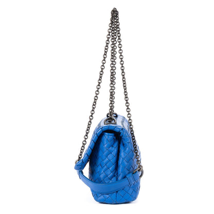 Bottega Veneta Ophidia Cross Bodyblue Intrecciato Calfskin Leathera Crossbody — view 3