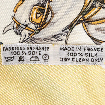 Hermes Scarf Yellow Green Twillsilk — view 5