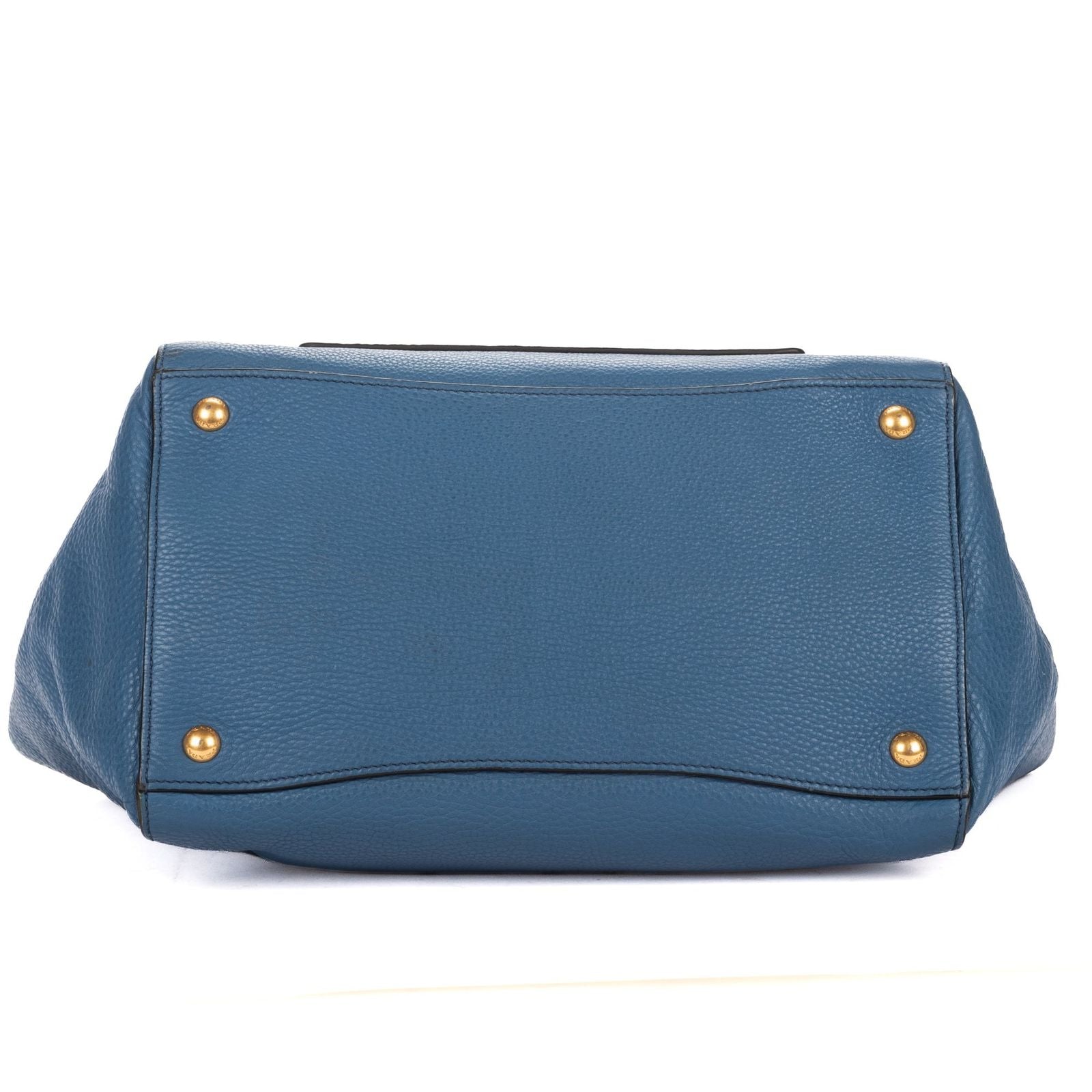 Prada Double Handle Tote Blue — view 6