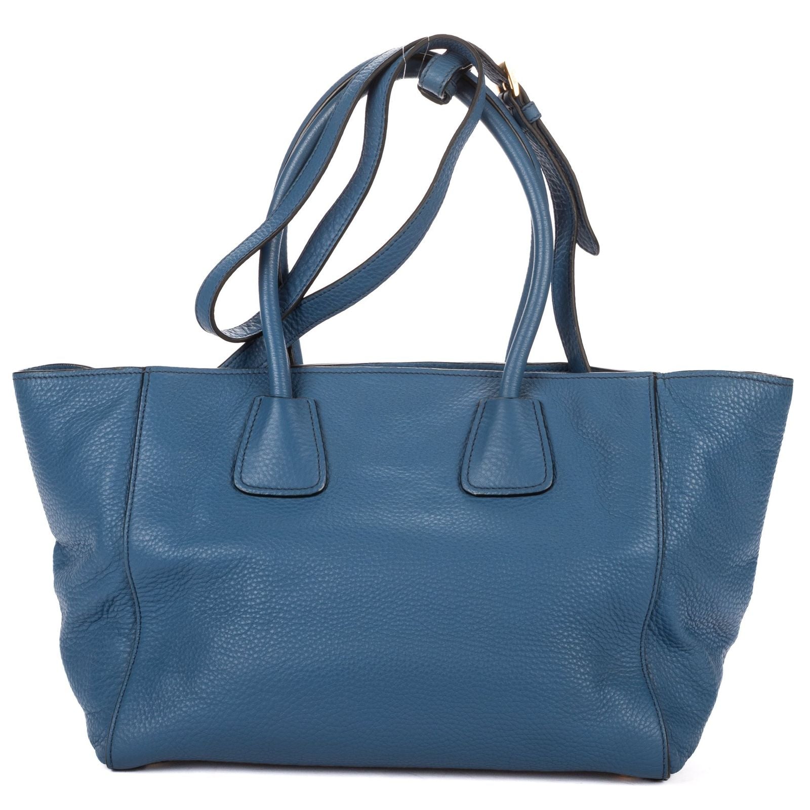 Prada Double Handle Tote Blue — view 5
