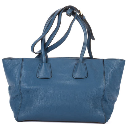 Prada Double Handle Tote Blue — view 5