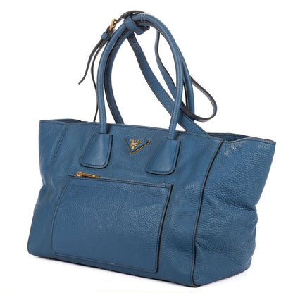 Prada Double Handle Tote Blue — view 2