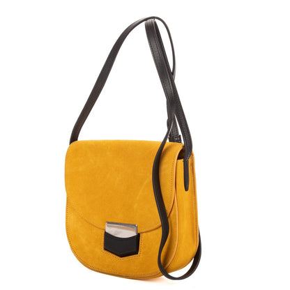 Celine Trotteur Crossbody Yellow Suede Leather — view 2