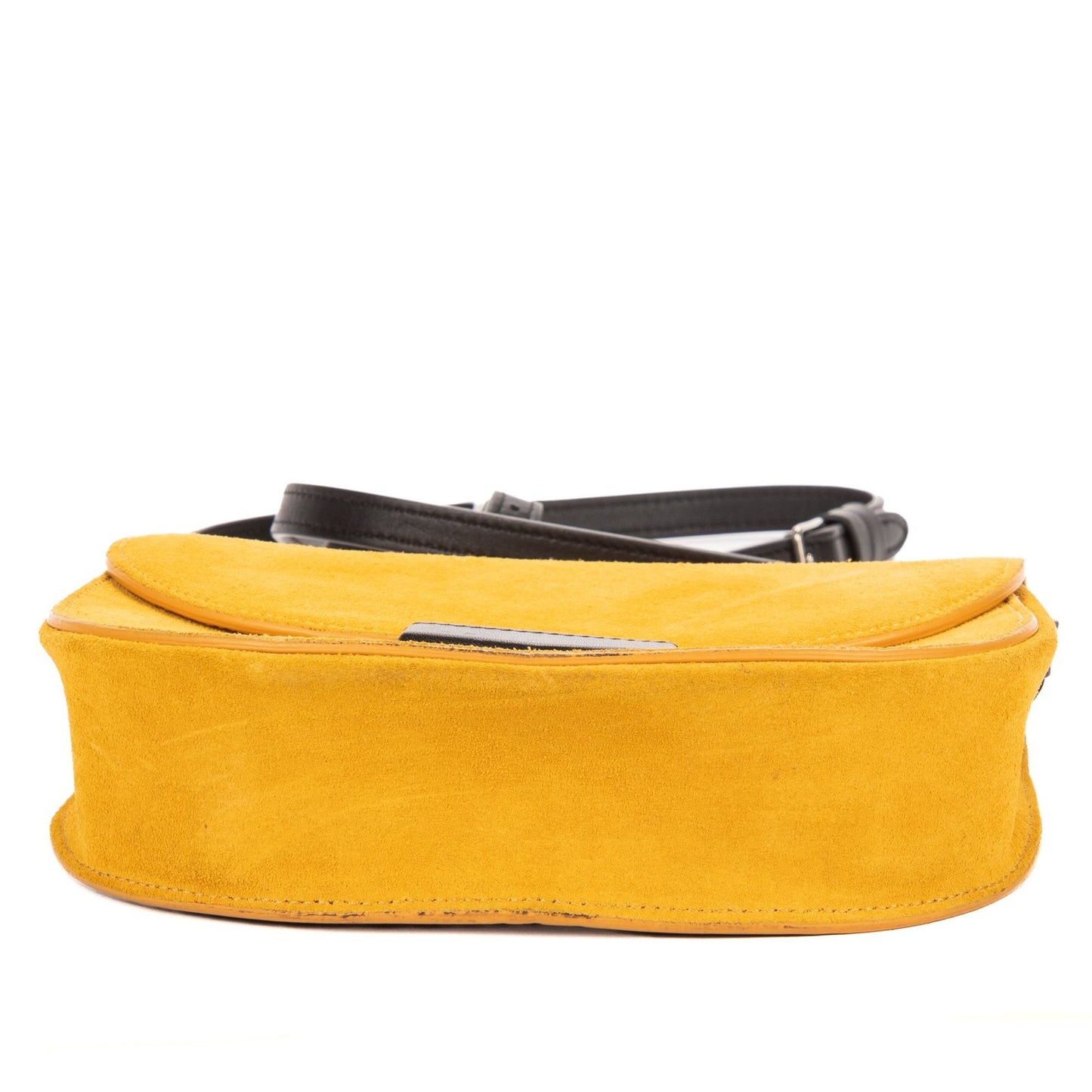 Celine Trotteur Crossbody Yellow Suede Leather — view 6