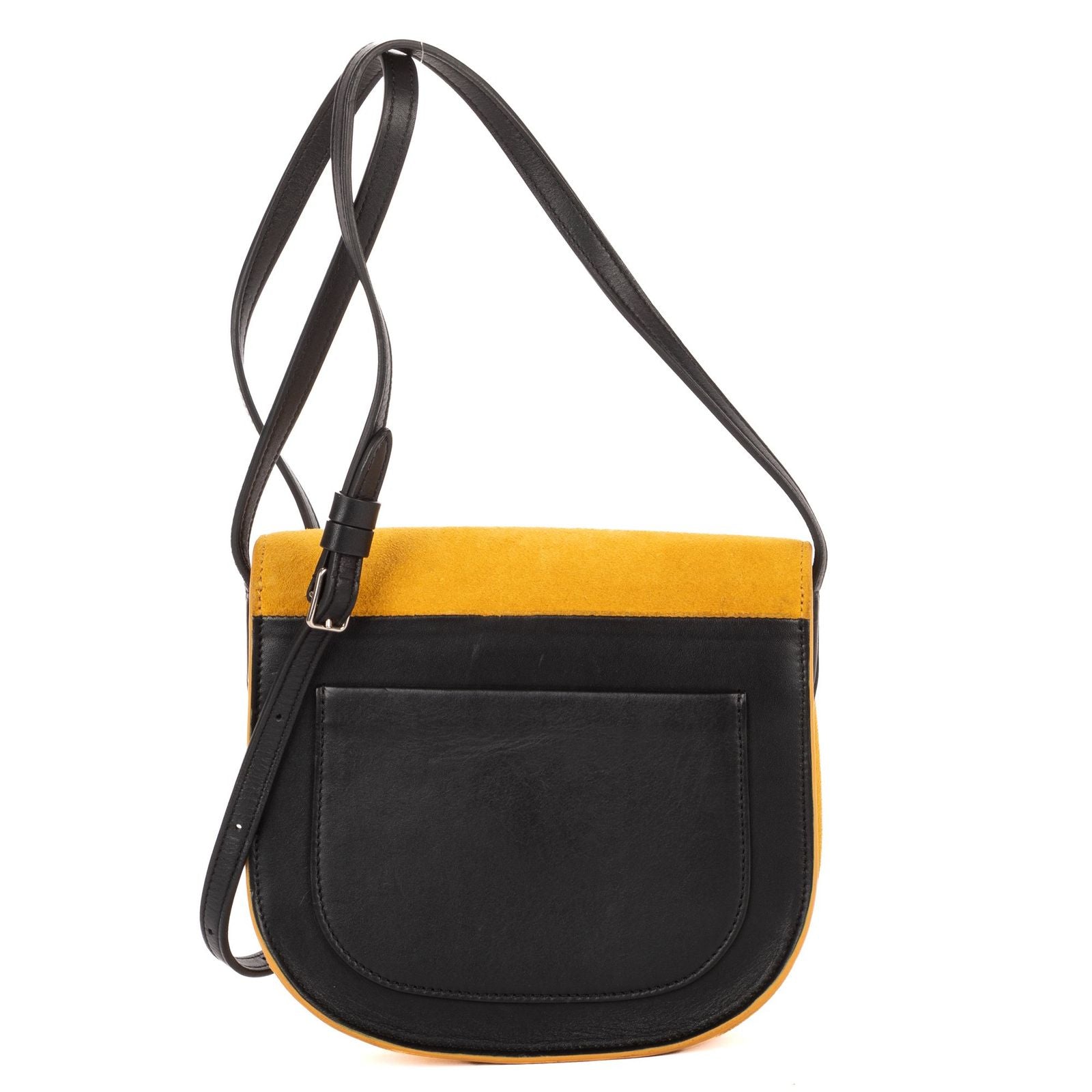 Celine Trotteur Crossbody Yellow Suede Leather — view 5