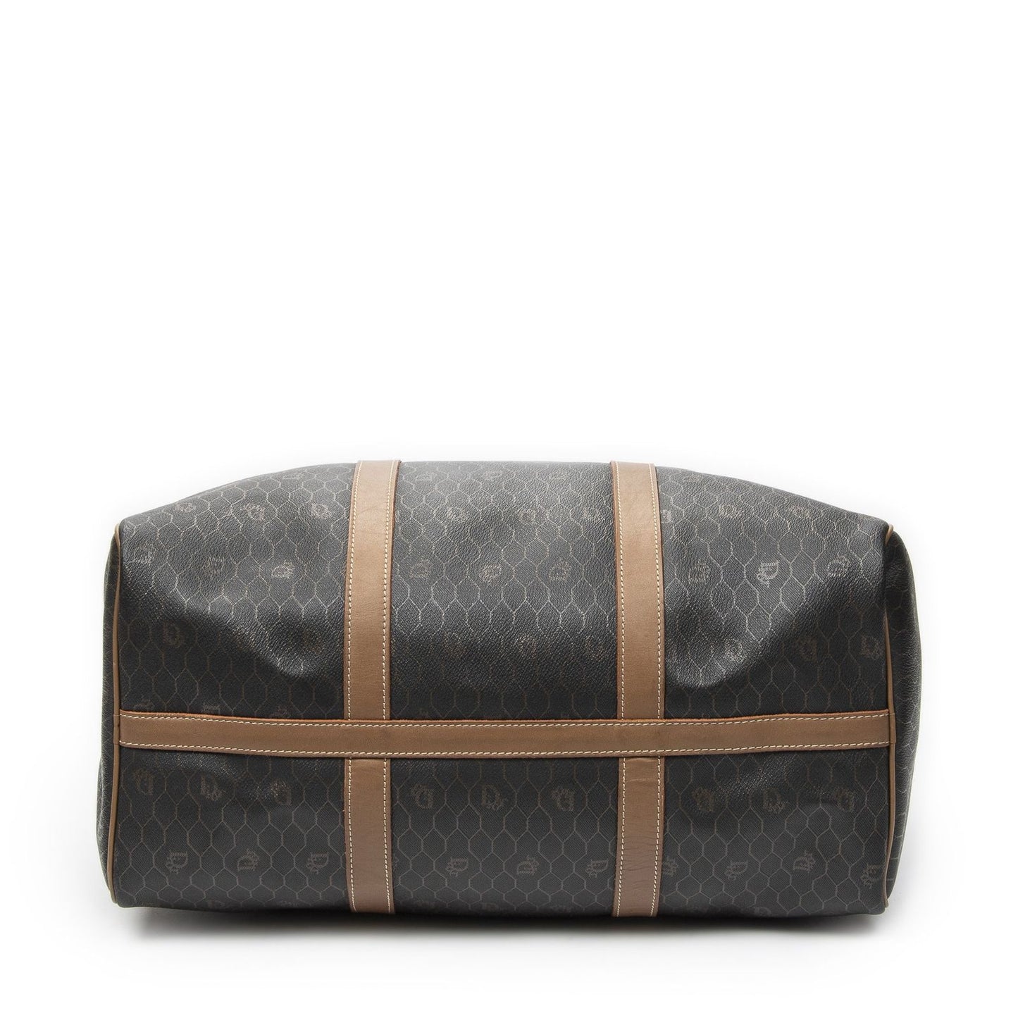 Dior Vintage Travel Bostongray Brown Canvas Handbag — view 6