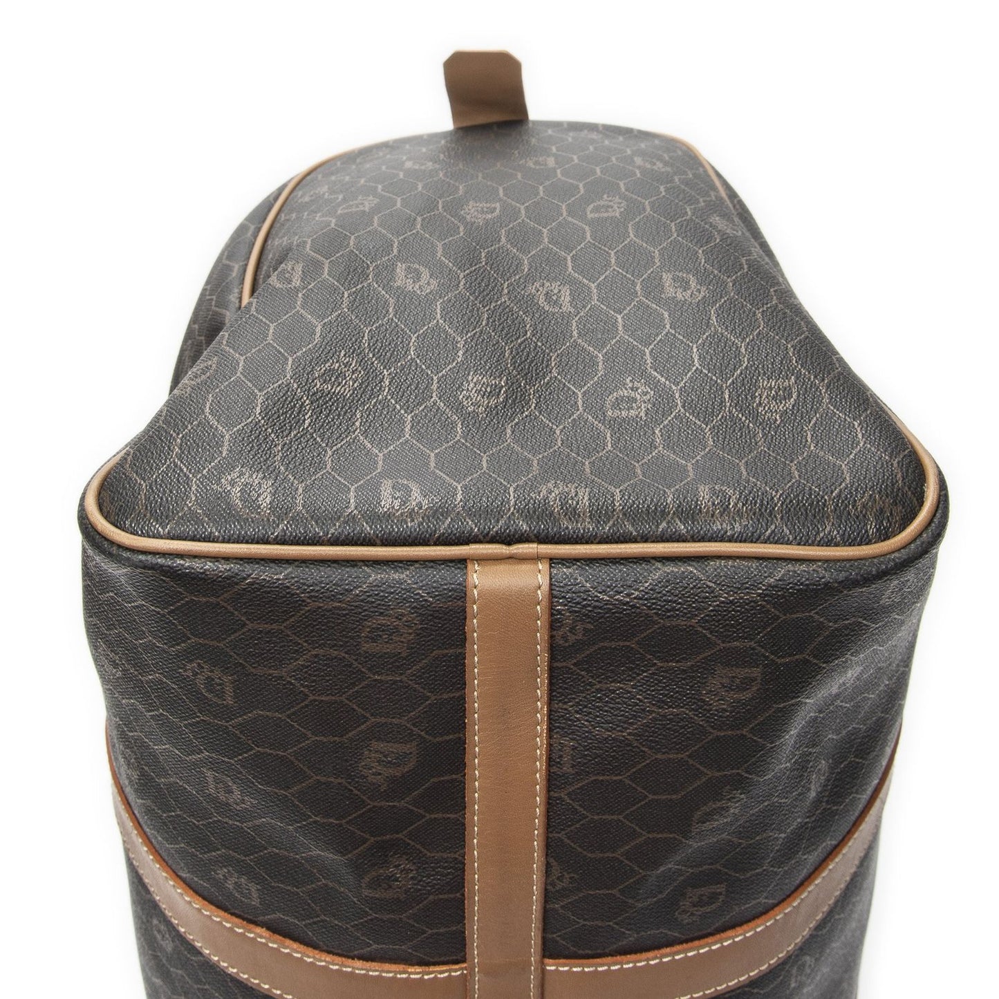 Dior Vintage Travel Bostongray Brown Canvas Handbag — view 7