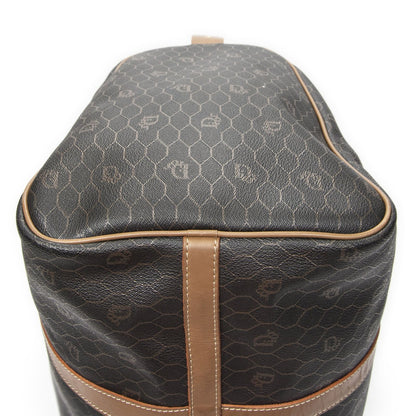 Dior Vintage Travel Bostongray Brown Canvas Handbag — view 8