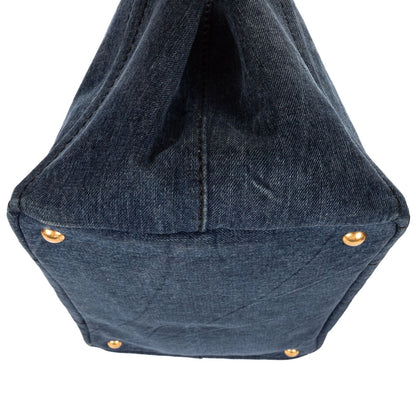 Prada Canapa Tote Blue Denim — view 7