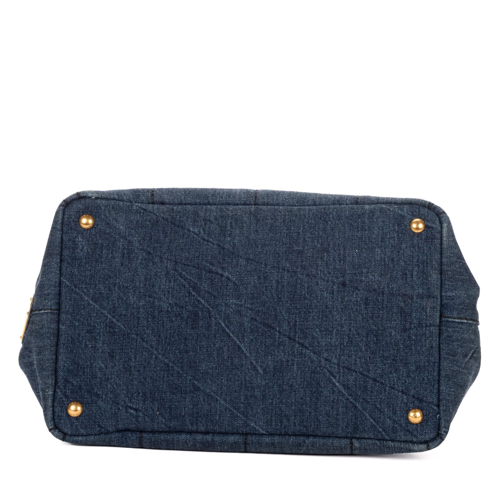 Prada Canapa Tote Blue Denim — view 6