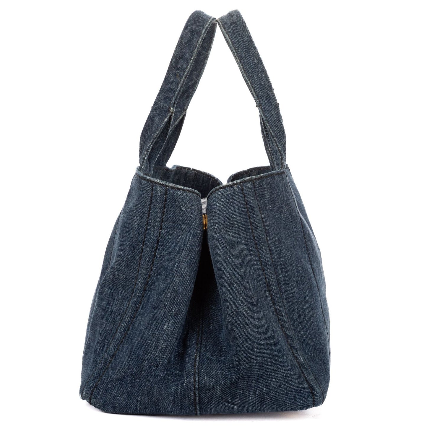 Prada Canapa Tote Blue Denim — view 3