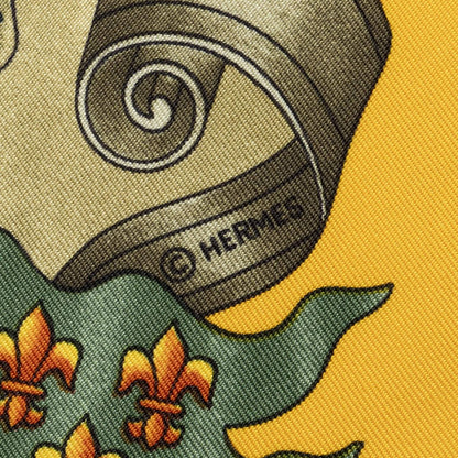 Hermes Scarf Yellow Orange Green 100% Twillsilk — view 4