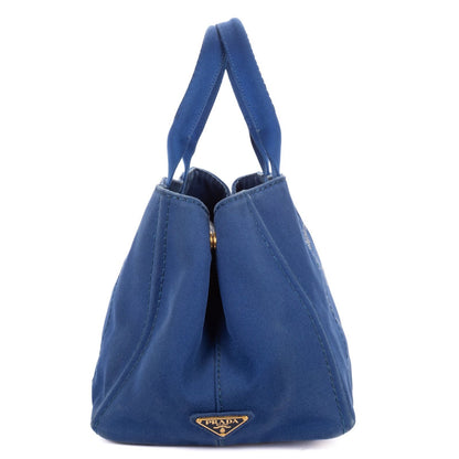 Prada Canapa Tote Blue Canvas — view 4