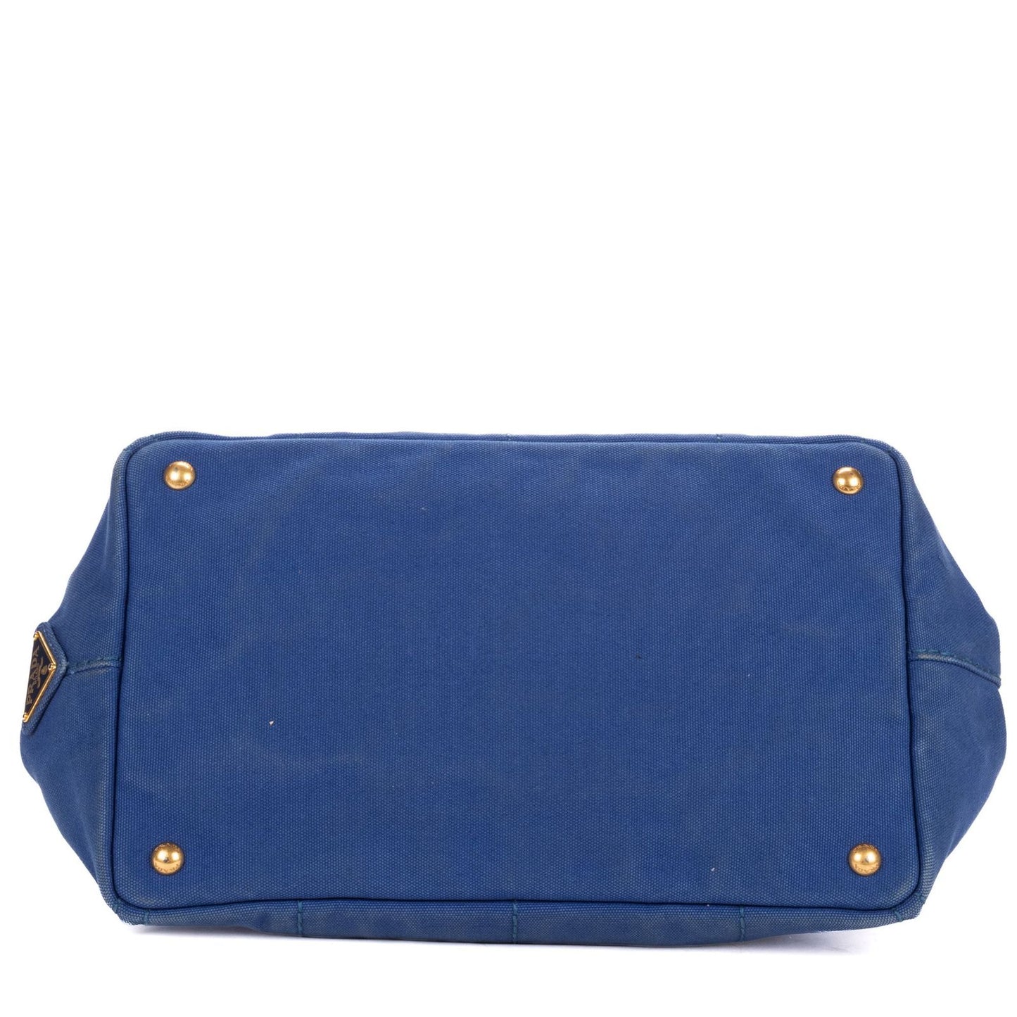Prada Canapa Tote Blue Canvas — view 6