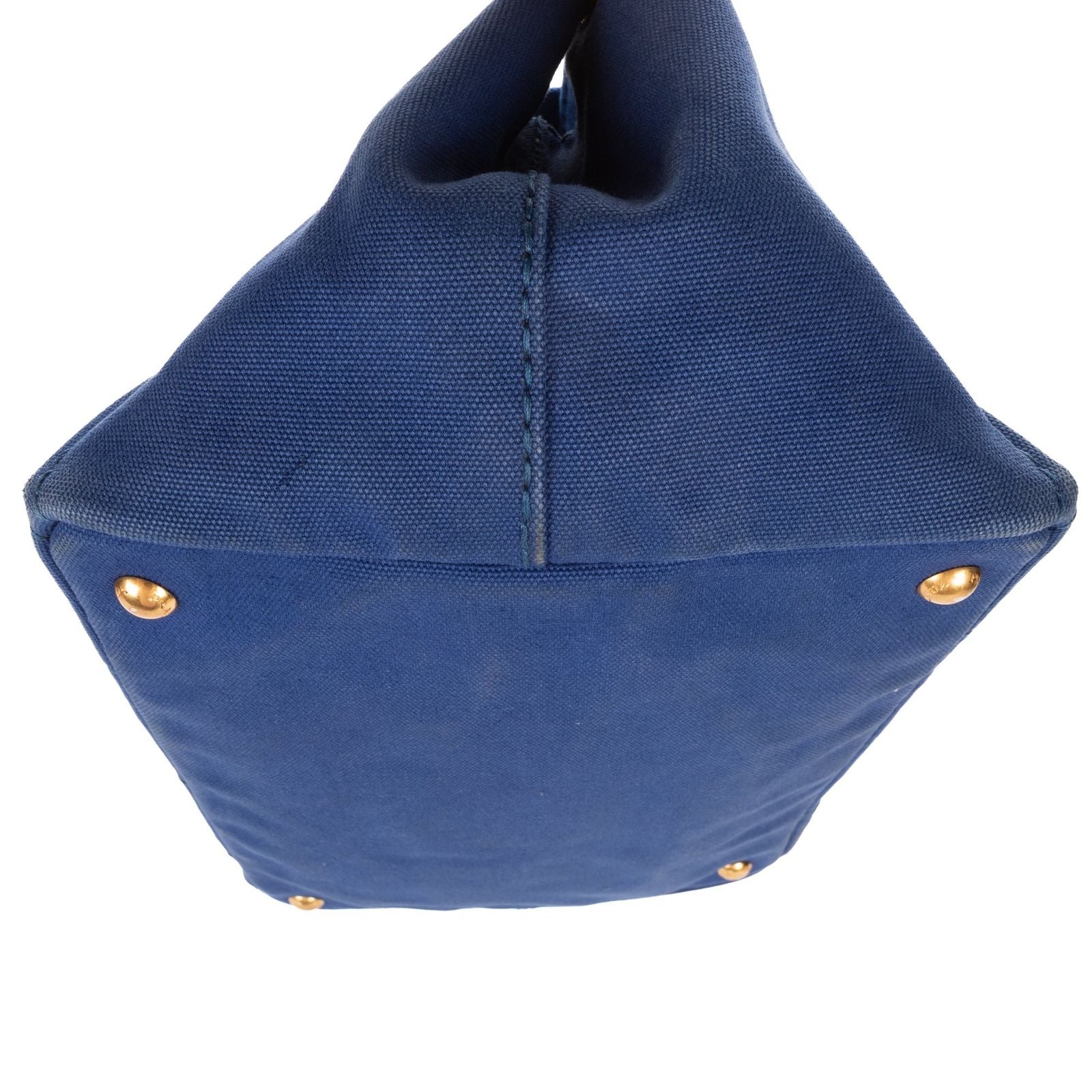Prada Canapa Tote Blue Canvas — view 7