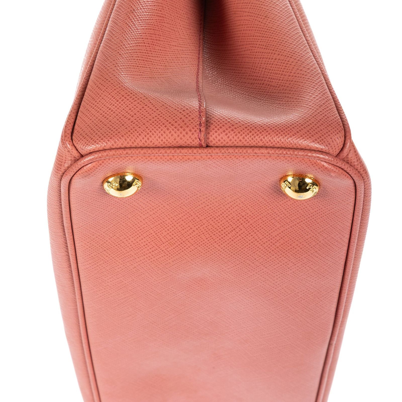 Prada Largedouble Zip Galleria Tote Pink Saffiano Leather — view 8
