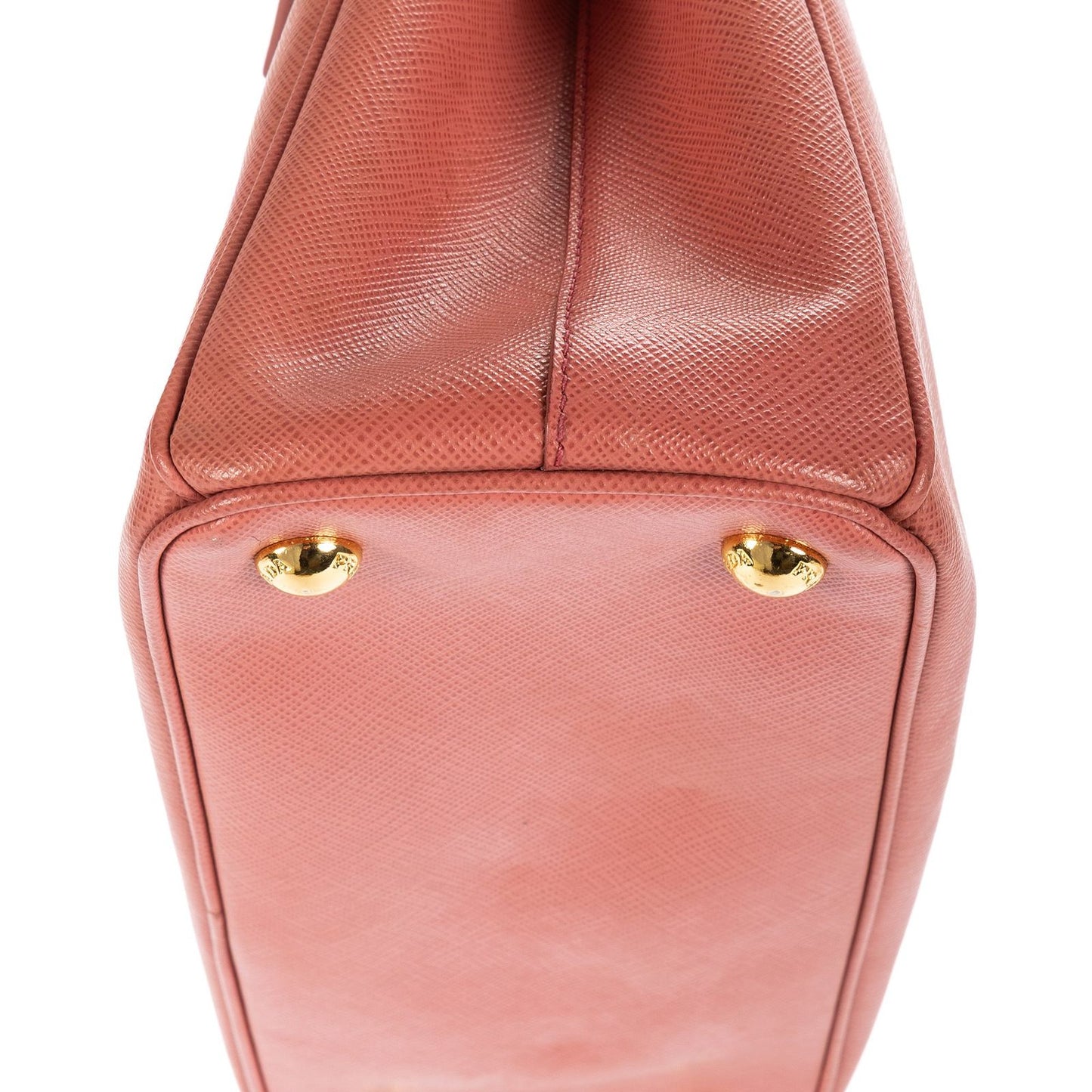 Prada Largedouble Zip Galleria Tote Pink Saffiano Leather — view 7