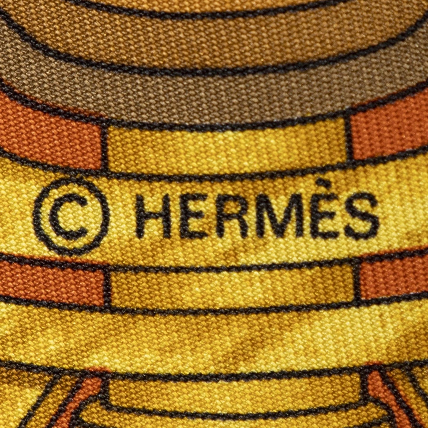 Hermes Scarf Orange Green 100% Twillsilk — view 4