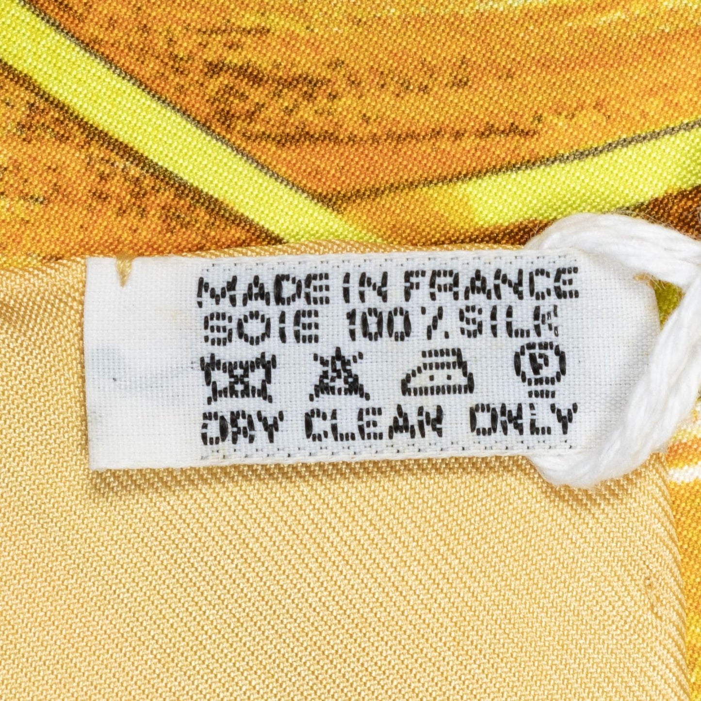 Hermes Scarf Orange Green Silk — view 5