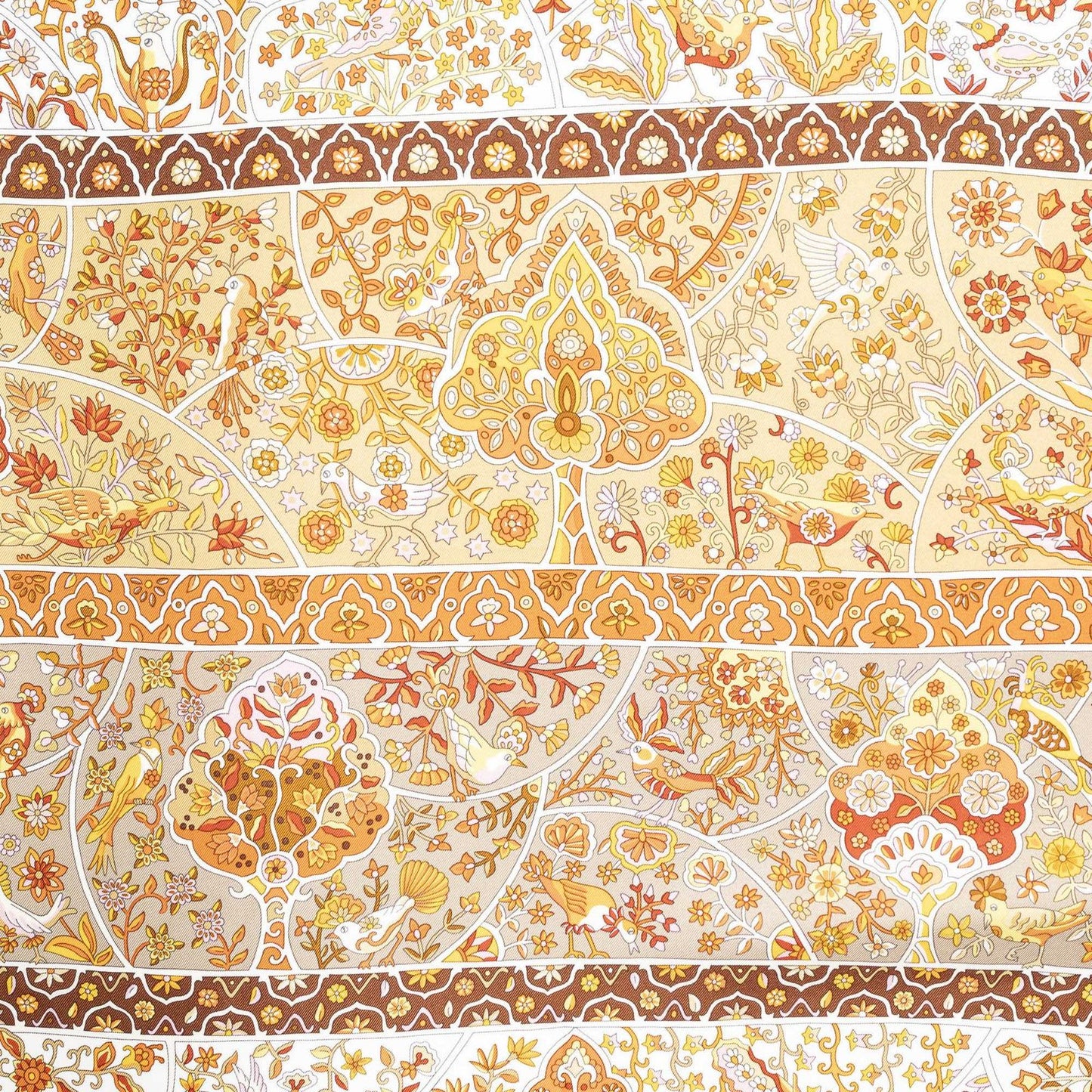 Hermes Scarf Pink Orange White 100% Twillsilk — view 3