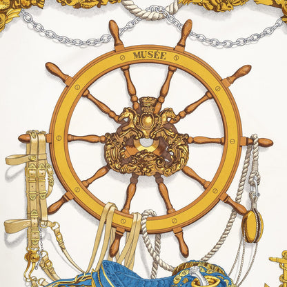 Hermes Scarf Yellow Ivory 100% Twillsilk — view 3