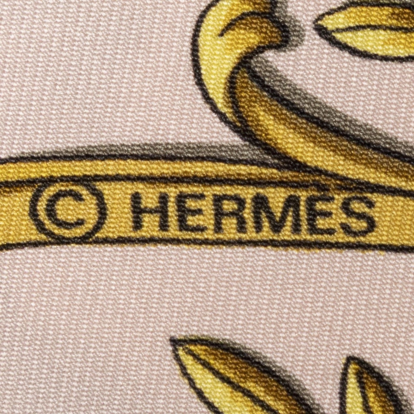 Hermes Scarf Lightpink Green Twillsilk — view 4