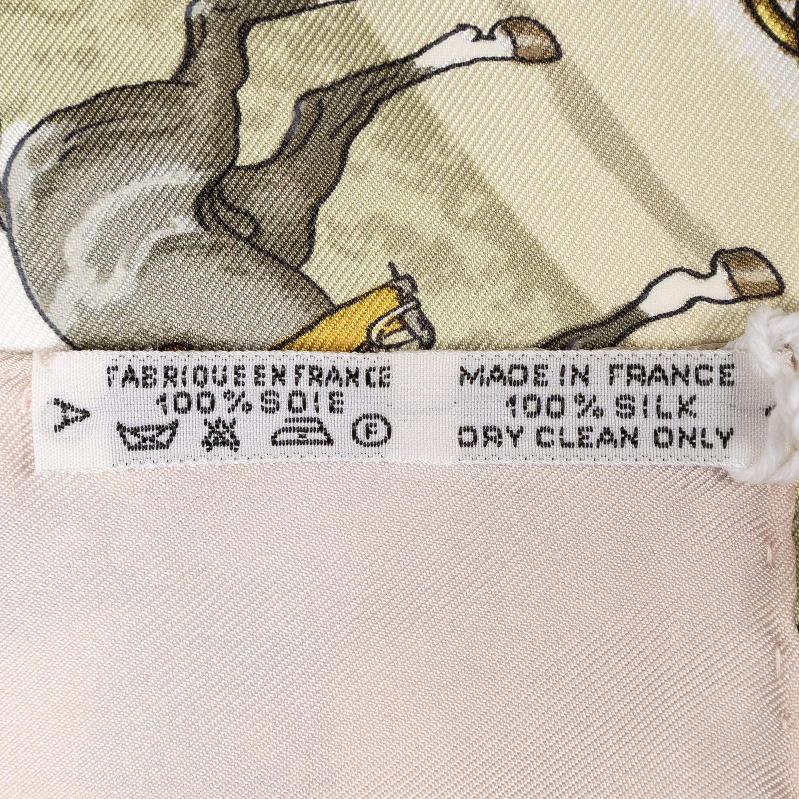 Hermes Scarf Lightpink Green Twillsilk — view 5