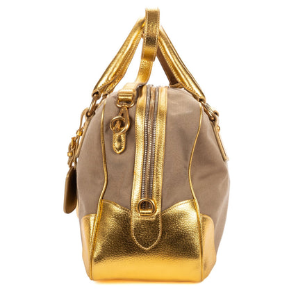 Prada Beige Jacquard canvas Shoulder — view 3