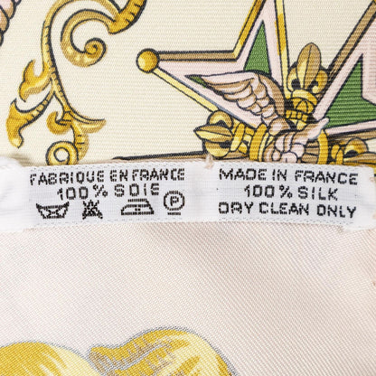 Hermes Scarf Pink Ivory 100% Twillsilk — view 5