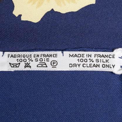 Hermes Scarf Navy Twillsilk — view 5